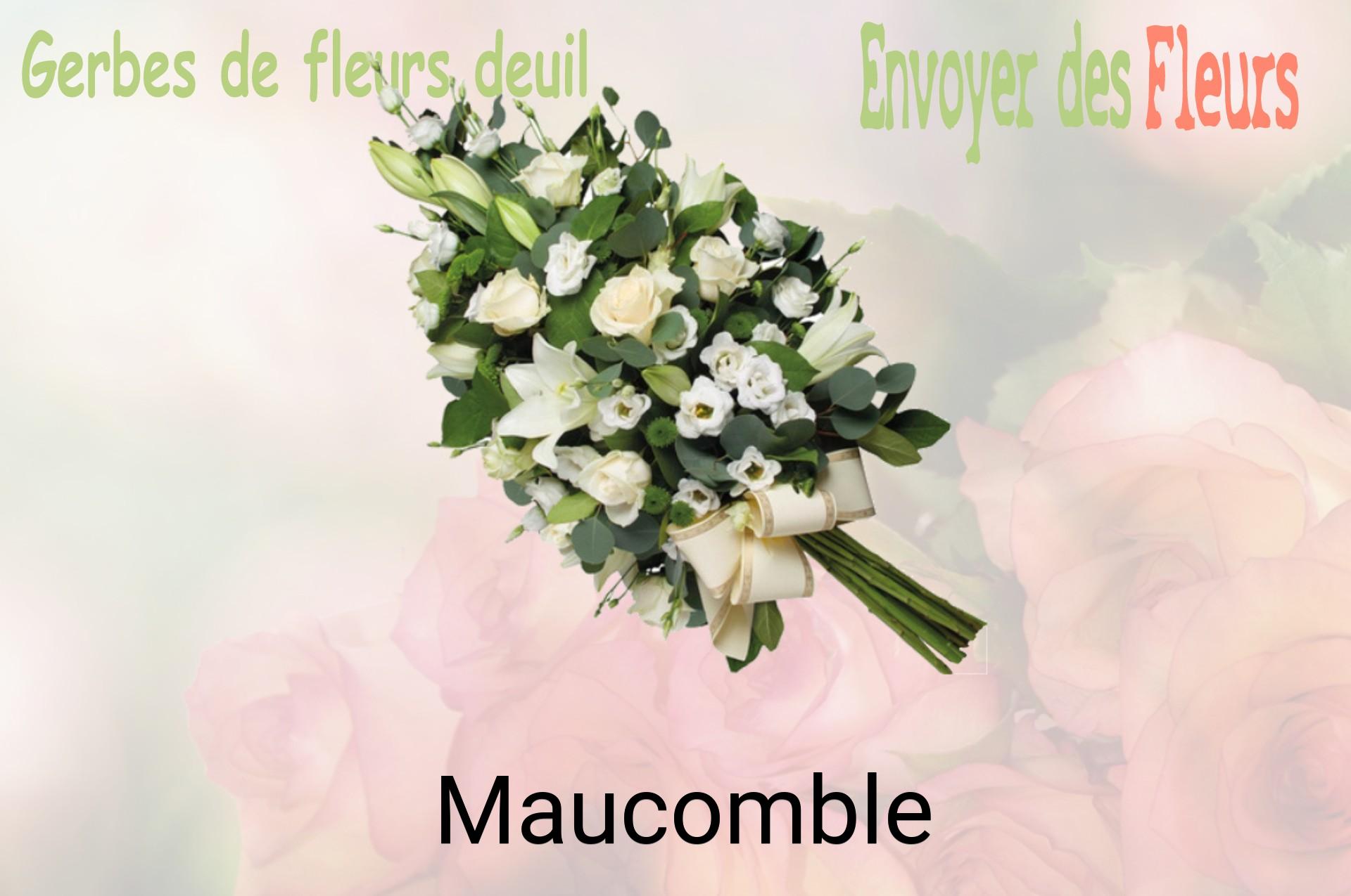 Gerbe de fleurs de deuil livrée à Maucomble